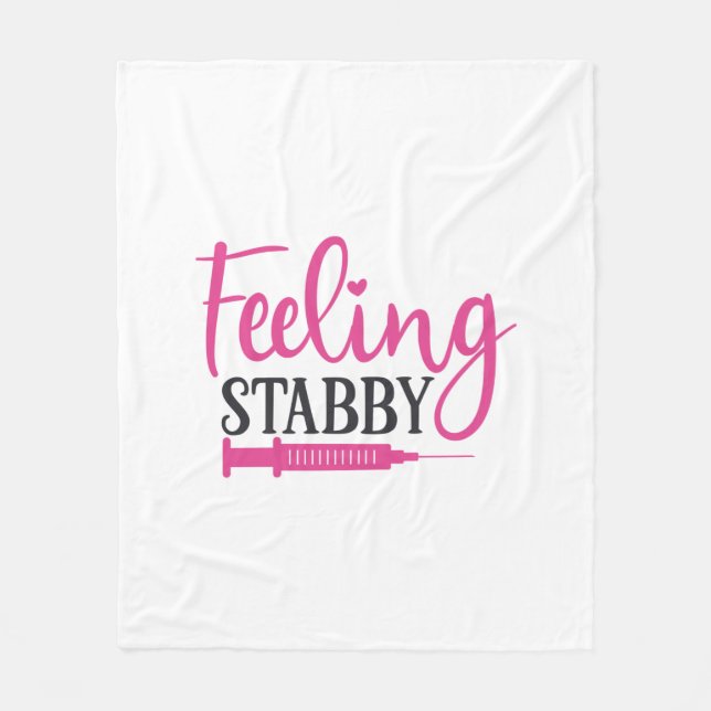 Couverture Polaire Infirmière Cadeau Feed Stabby Infirmière (Devant)