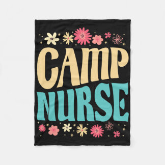 Couverture Polaire Infirmière de camp tenue florale été camping inscr