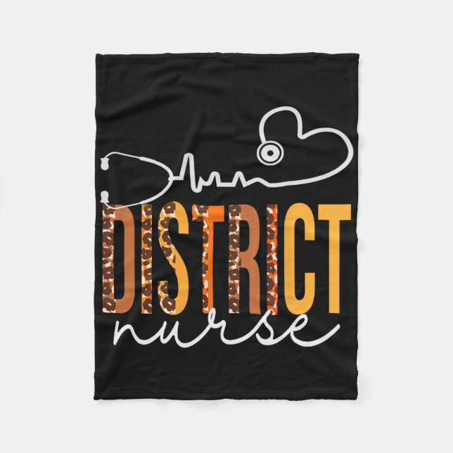 Couverture Polaire Infirmière de district Leopard Heartbeat Appréciat (Devant)