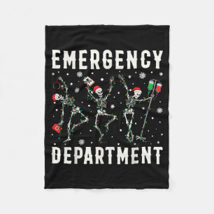 Couverture Polaire Infirmière du service des urgences squelette dansa