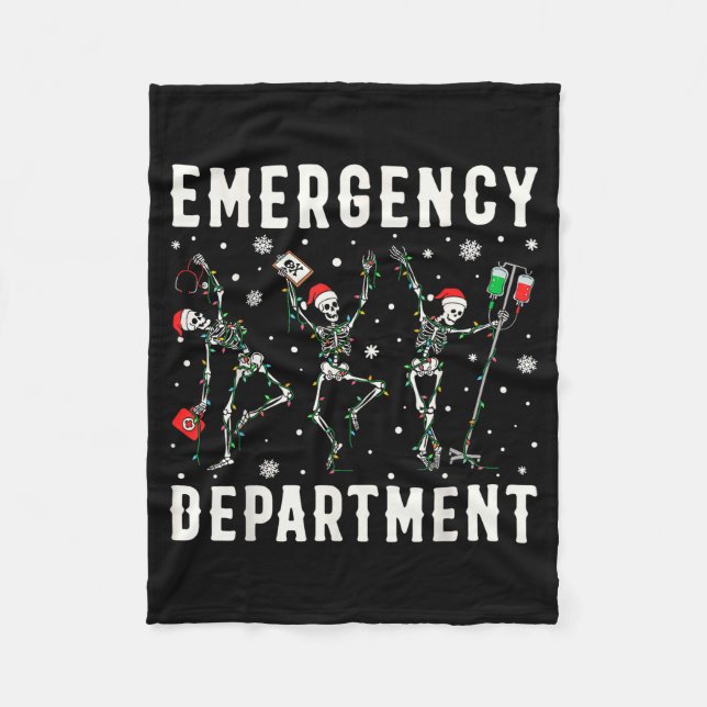 Couverture Polaire Infirmière du service des urgences squelette dansa (Devant)