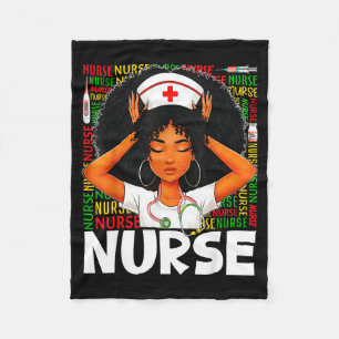 Couverture Polaire Infirmière Histoire Noire Afro Mélanine Femme Infi