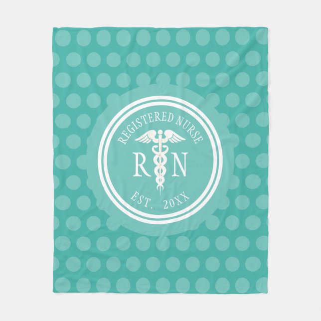 Couverture Polaire Infirmière inscrite RN Caduceus Année d'obtention  (Devant)