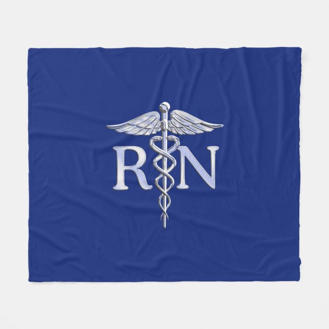 Couverture Polaire Infirmière inscrite RN Caduceus Design (Devant (Horizontal))