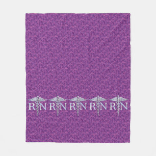 Couverture Polaire Infirmière inscrite Silver Caduceus Camouflage ros