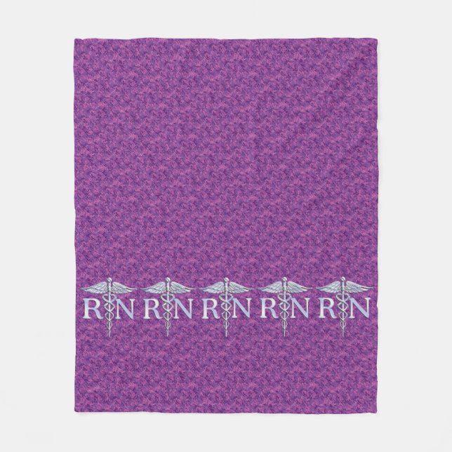 Couverture Polaire Infirmière inscrite Silver Caduceus Camouflage ros (Devant)