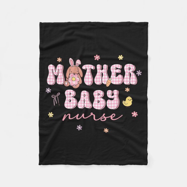 Couverture Polaire Infirmière Mère Bébé Jour de Pâques Mbu Lapin de P (Devant)