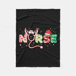 Couverture Polaire Infirmière noël stéthoscope infirmiers xmas frotte