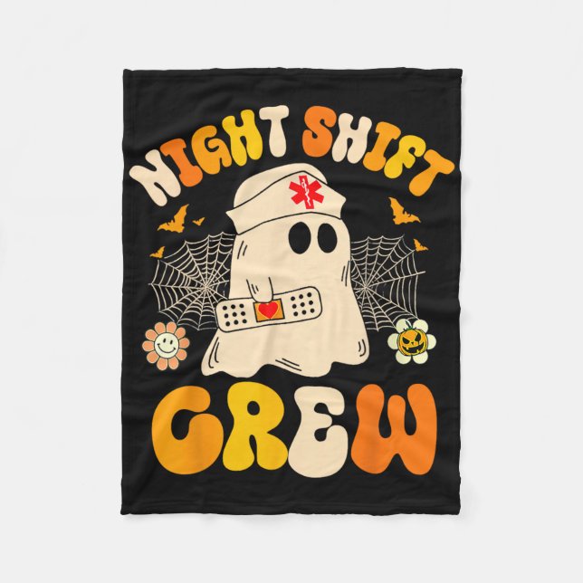 Couverture Polaire Infirmière Nuit Shift Crew Fantôme Halloween Infir (Devant)