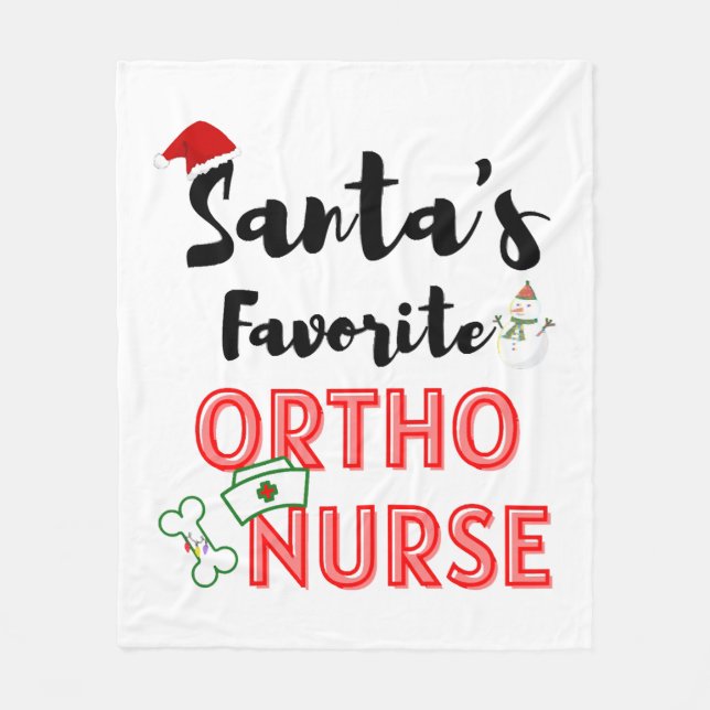 Couverture Polaire infirmière orthopédique de Noël (Devant)