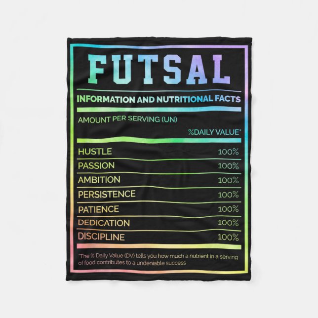 Couverture Polaire Informations et faits nutritionnels sur le futsal  (Devant)