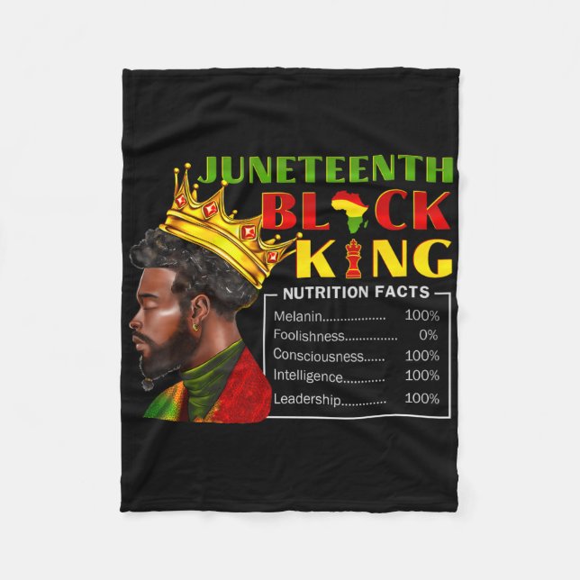 Couverture Polaire Informations nutritionnelles Juneteenth Black King (Devant)