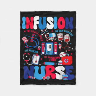Couverture Polaire Infusion rétro Infirmière Fête de l'Indépendance I
