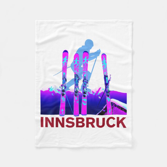 Couverture Polaire Innsbruck ski &amp; snowboard rétro 90s (Devant)