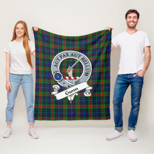 Couverture Polaire Insigne Clan Gunn Tartan Plaid
