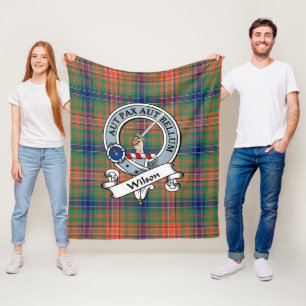 Couverture Polaire Insigne Clan Wilson Tartan Plaid