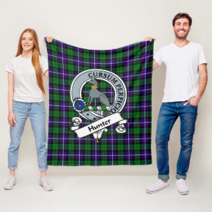 Couverture Polaire Insigne de clan de chasseur Tartan Plaid