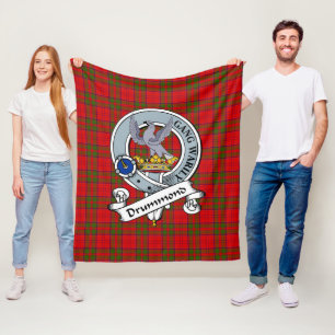 Couverture Polaire Insigne de clan Drummond Tartan Plaid