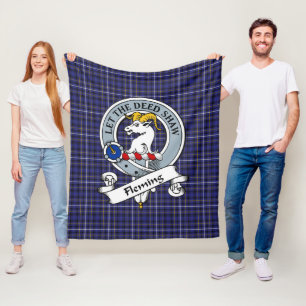 Couverture Polaire Insigne de clan flamand Tartan Plaid