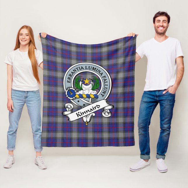Couverture Polaire Insigne de clan Kinnaird Tartan Plaid (En situation)