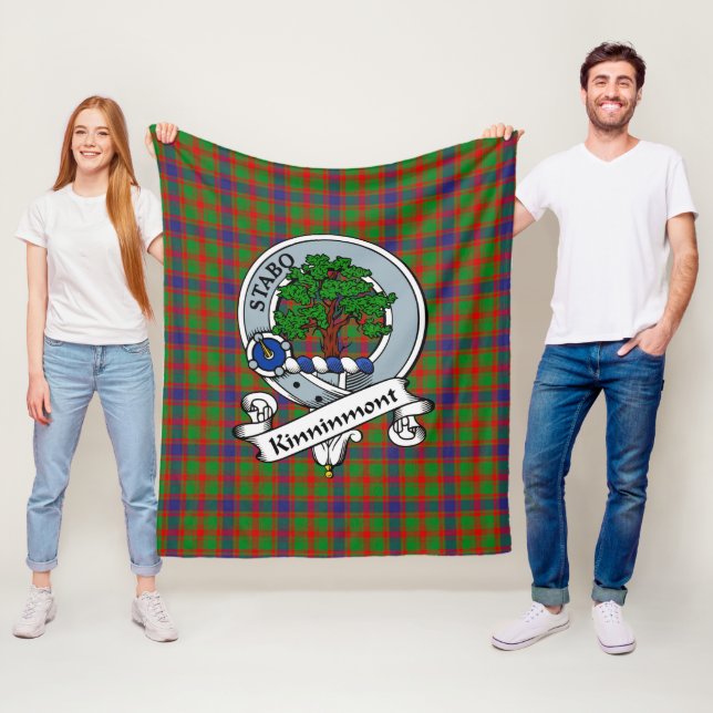 Couverture Polaire Insigne de clan Kinninmont Tartan Plaid (En situation)