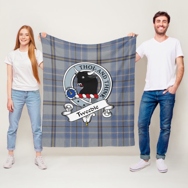 Couverture Polaire Insigne de clan tweedie Tartan Plaid (En situation)