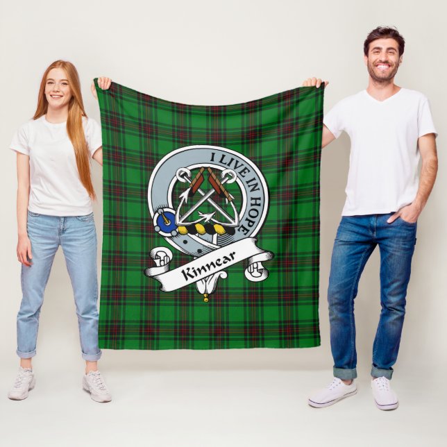 Couverture Polaire Insigne Kinnear Clan Tartan Plaid (En situation)