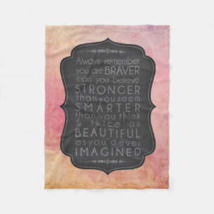 Couverture Polaire Inspiration courageuse, forte, futée et belle