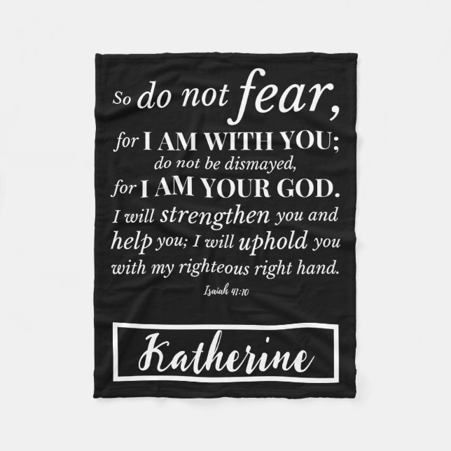 Couverture Polaire Inspiration personnalisée Bible chrétienne Verse (Devant)