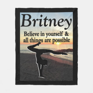 COUVERTURE POLAIRE INSPIRATION PERSONNALISÉE GYMNAST FILLE BLANKET