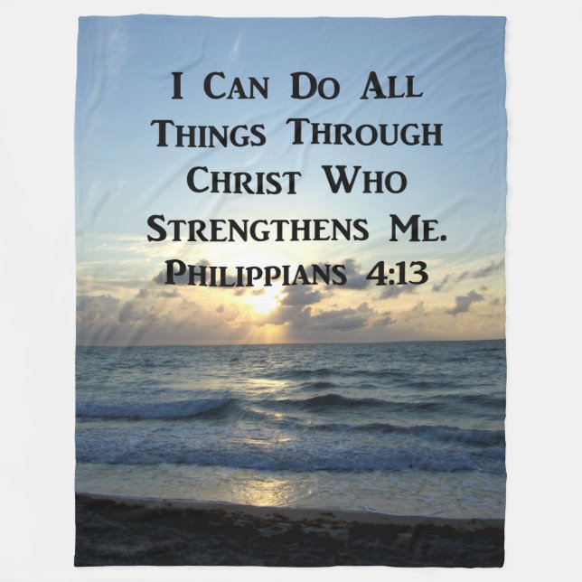 COUVERTURE POLAIRE INSPIRING PHILIPPIANS 4:13 BIBLE VERSE (Devant)