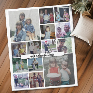 Couverture Polaire Instagram Photo Collage - 14 photos - texte du scr