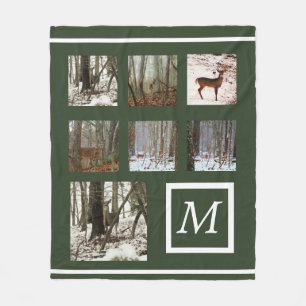 Couverture Polaire Instagram vos images collage personnalisé monogram
