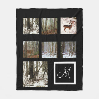 Couverture Polaire Instagram vos images collage personnalisé monogram