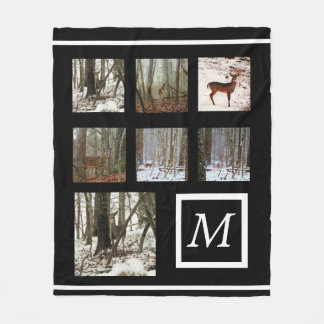 Couverture Polaire Instagram vos images collage personnalisé monogram