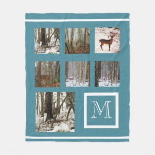 Couverture Polaire Instagram vos images collage personnalisé monogram