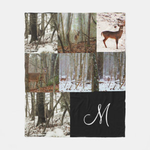 Couverture Polaire Instagram vos images collage personnalisé monogram