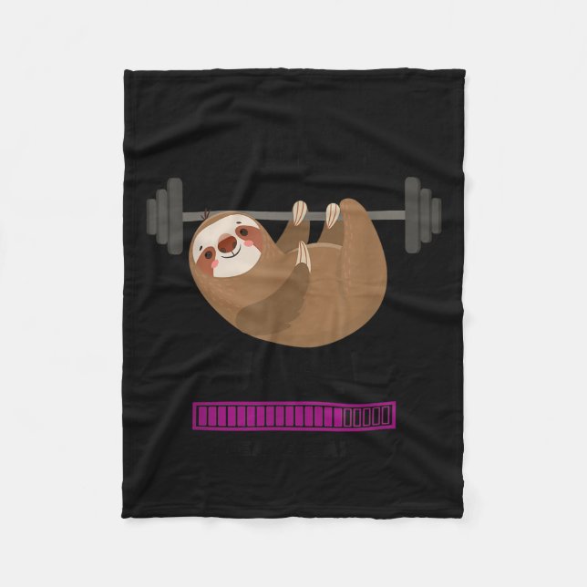 Couverture Polaire Installing Muscles Sloth Weight Lifting Fitness Mo (Devant)