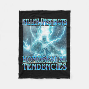 Couverture Polaire Instincts de tueur tendances homouales - Drôle Ske