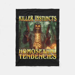 Couverture Polaire Instincts de tueur tendances homouales - Drôle Ske