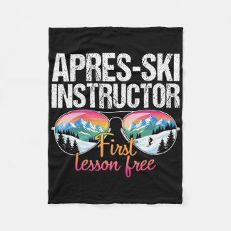Couverture Polaire Instructeur de ski Après leçon initiale Lunettes d