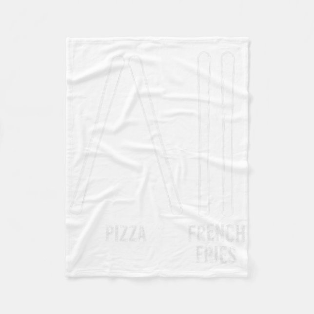 Couverture Polaire Instructeur De Ski Pizza Et Français Fries Comment (Devant)