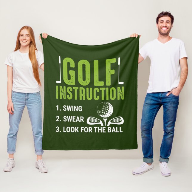 Couverture Polaire instructions de golf mot art (En situation)