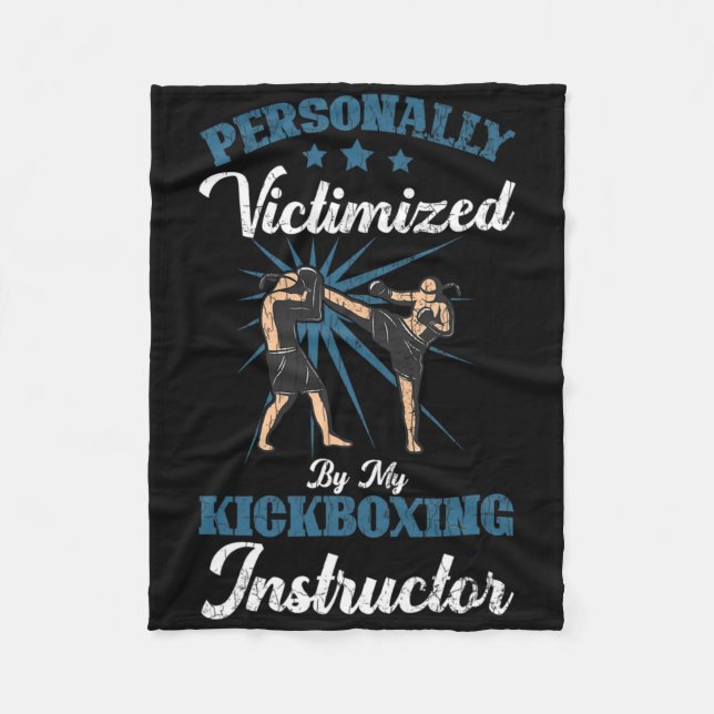 Couverture Polaire Instructrice de kickboxing Drôle de kick boxeur Bo (Devant)