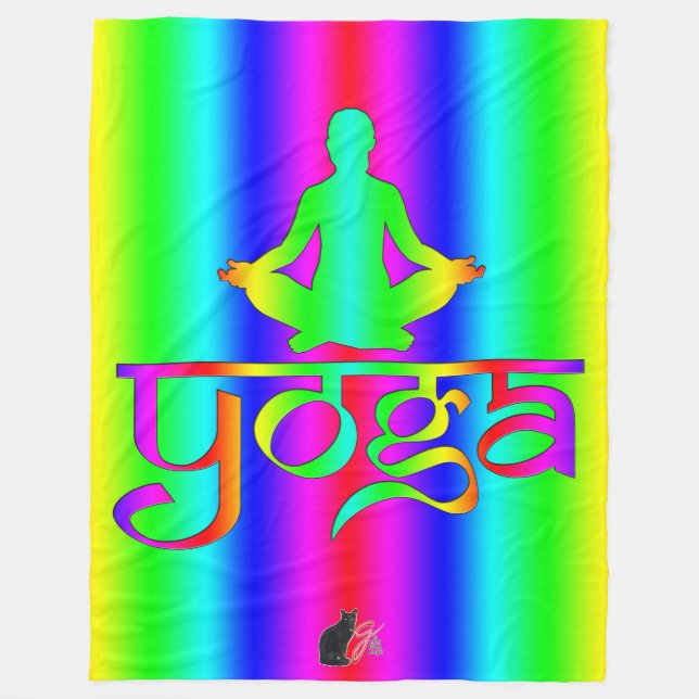 Couverture Polaire Intentions de Yoga Arc-en-Ciel (Devant)