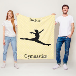 Couverture Polaire Interrupteur de gymnastique Leap Polka Jaune point