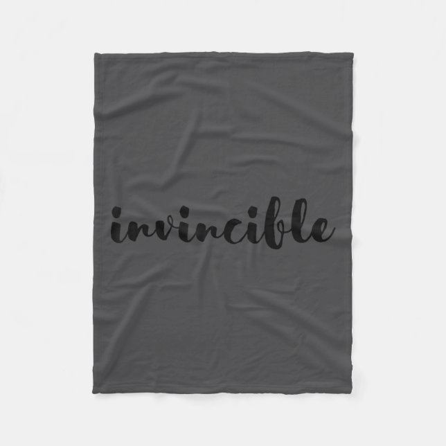 Couverture Polaire Invincible - Motivational  (Devant)