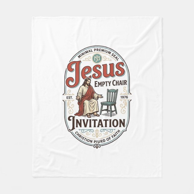 Couverture Polaire Invitation Jésus Chaise Vide Invitation Jésus Chai (Devant)
