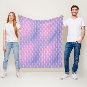 Couverture Polaire Iridescente violet et rose