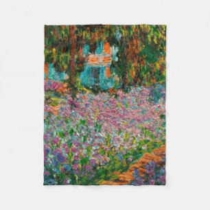 Couverture Polaire Iris Jardin Monet Giverny fleurs